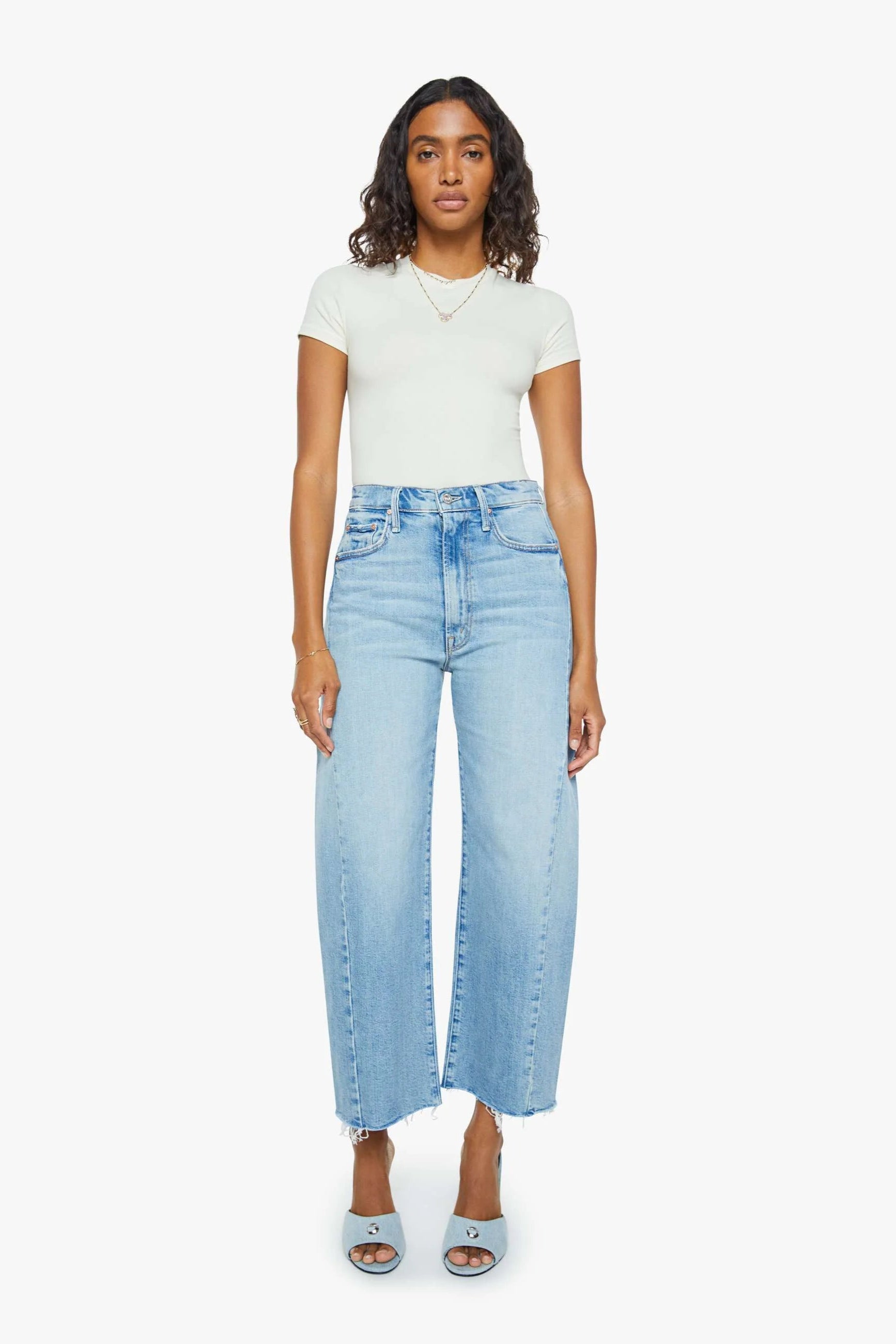 Mother Denim Half-Pipe Ankle Fray Jean in I Confess | Shop Eleanor