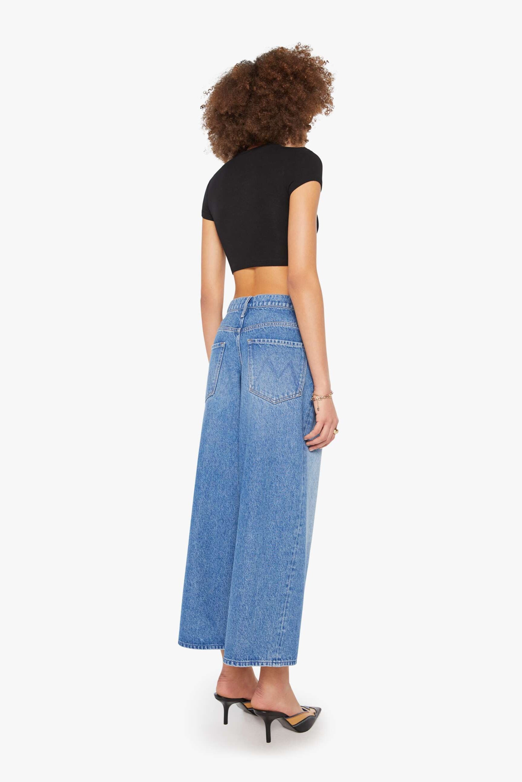 High-waisted, Wide Leg, Cropped denim jean | Shop Eleanor - Women's Designer and High-quality Apparel in Colorado