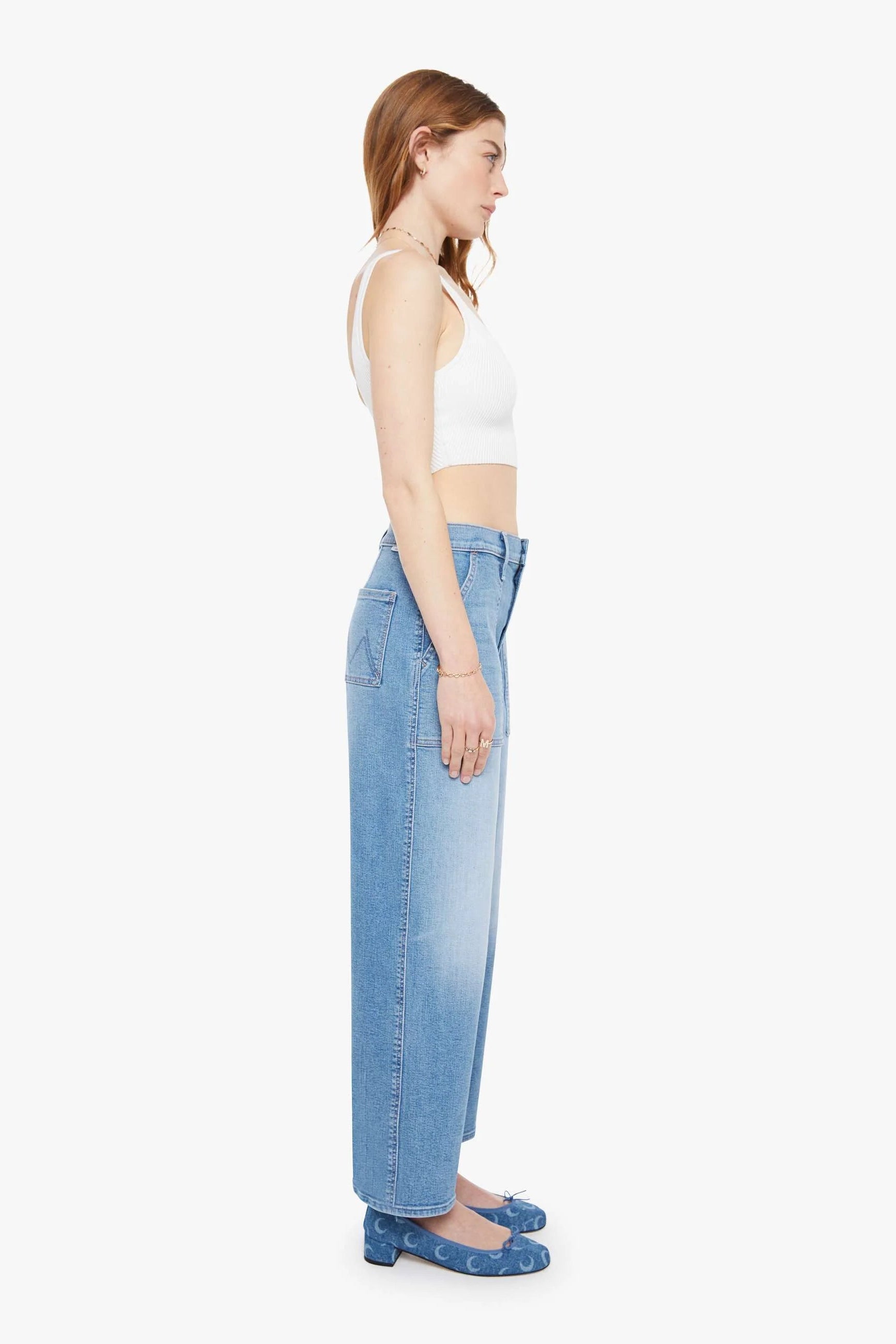 Mother The Stitch Up Maven Flood Blue Denim Jean | Shop Eleanor - Women's Denim in Colorado