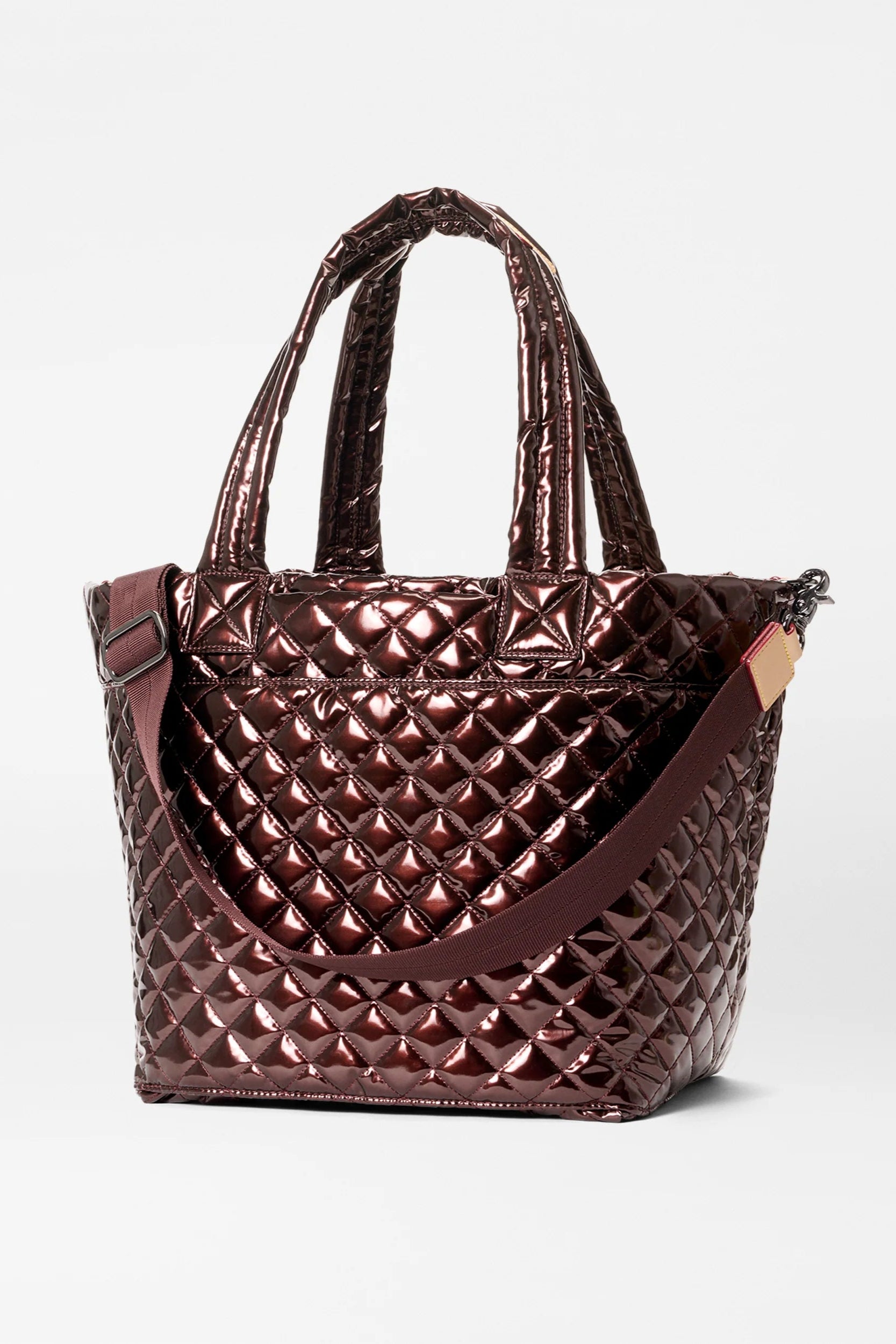 Medium Metro Tote Deluxe - Bordeaux Lacquer