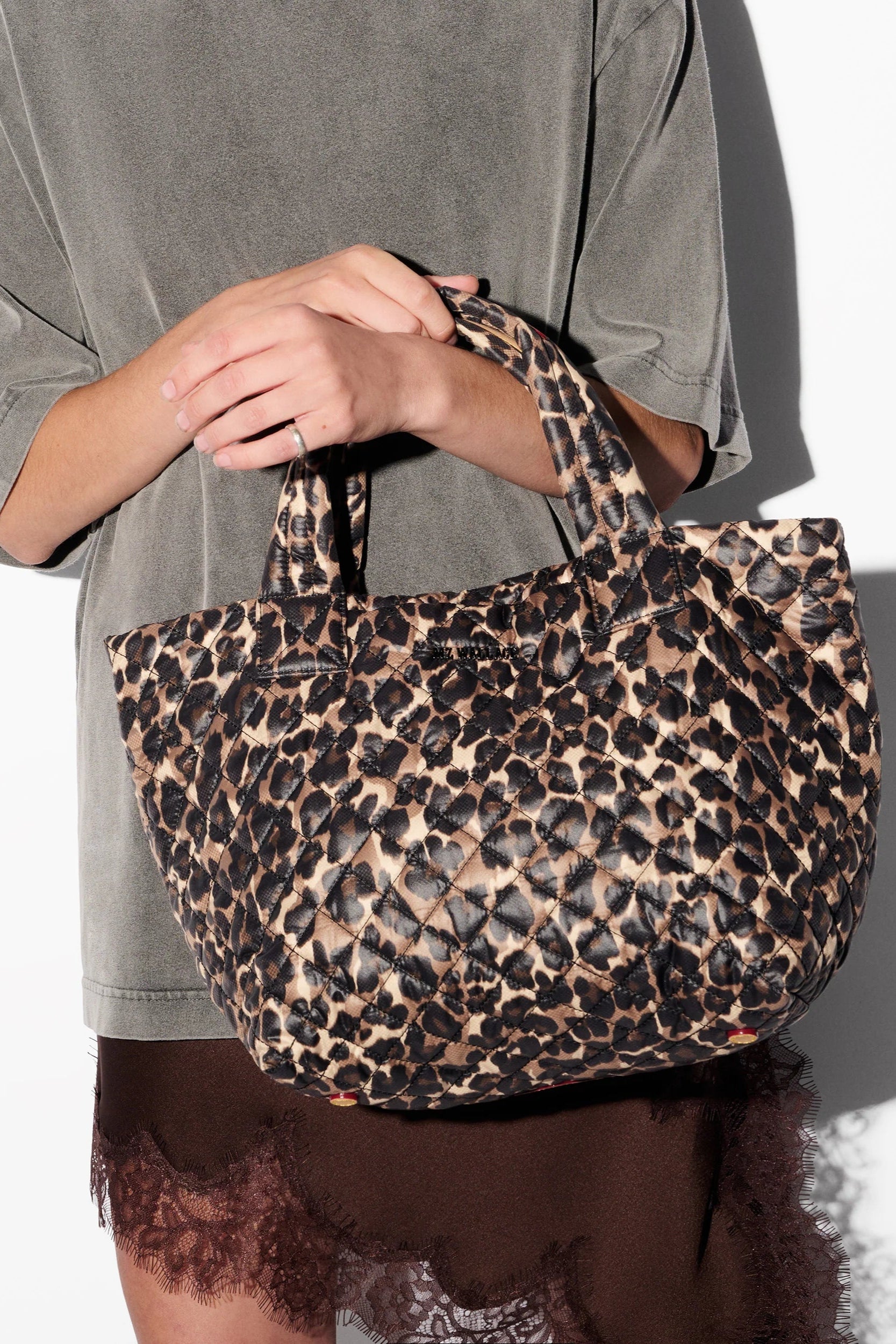 MZ Wallace Small Metro Tote Deluxe in Leopard | Shop Eleanor