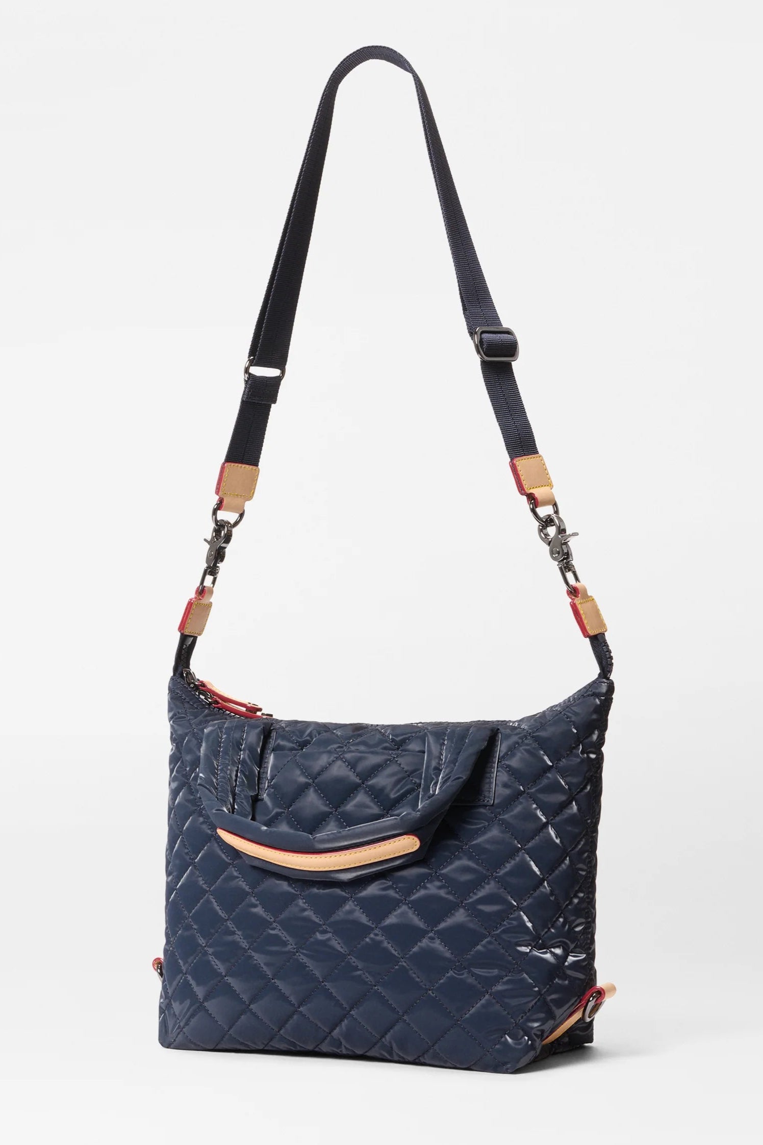 A functional handbag to crossbody bag with a lot of storage and pockets