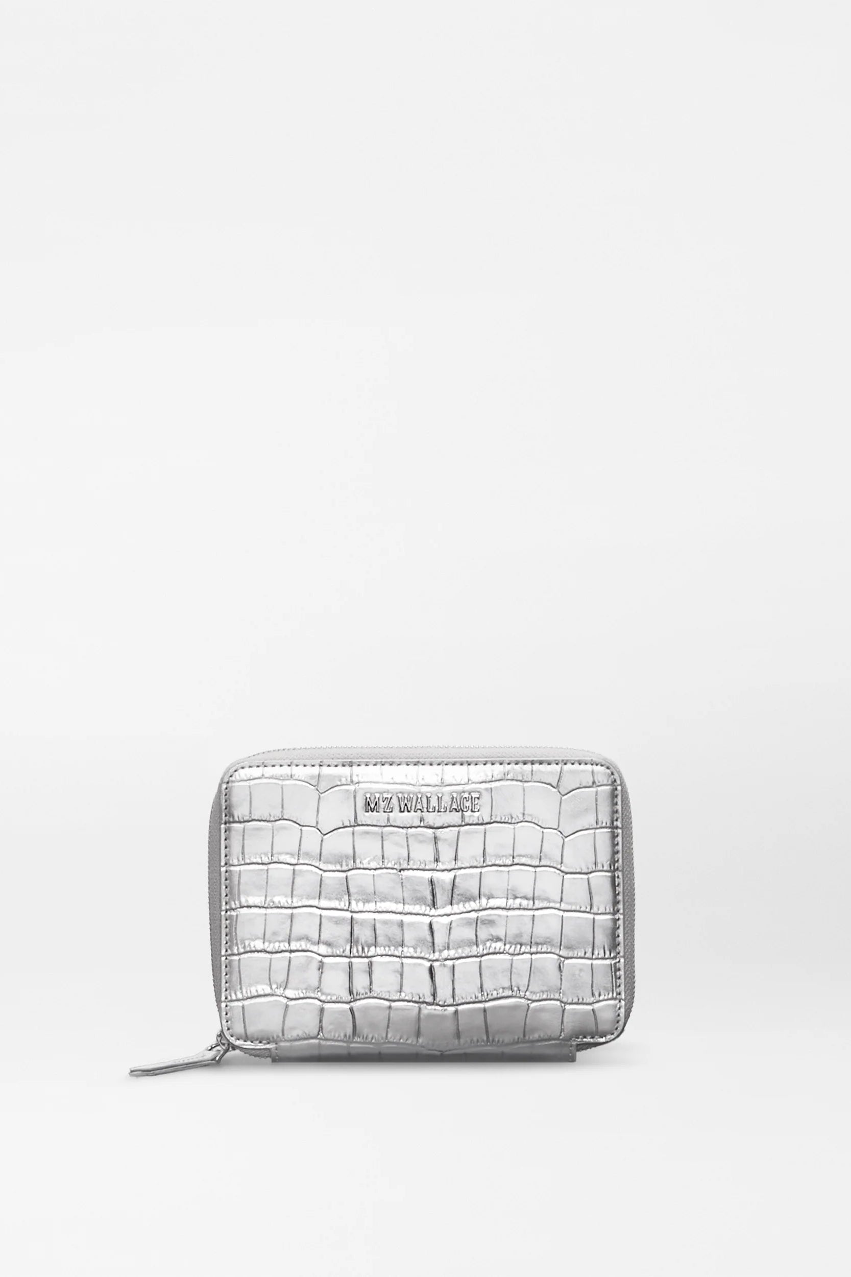 MZ Wallace Passport Organizer in Silver Croc | Shop Eleanor