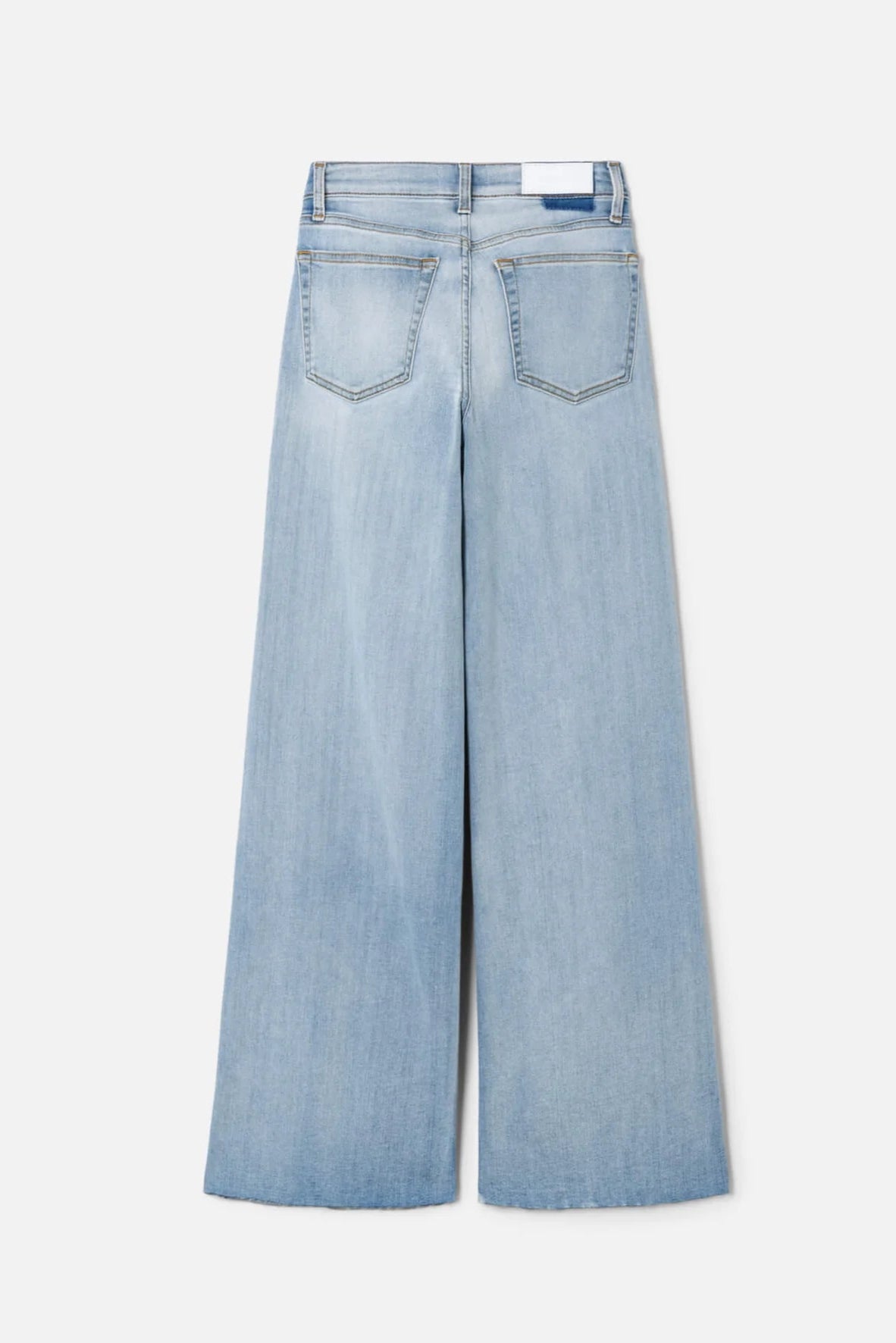 Re/Done Mid Rise Flared Palazzo Denim Jean in Cielito| Shop Eleanor
