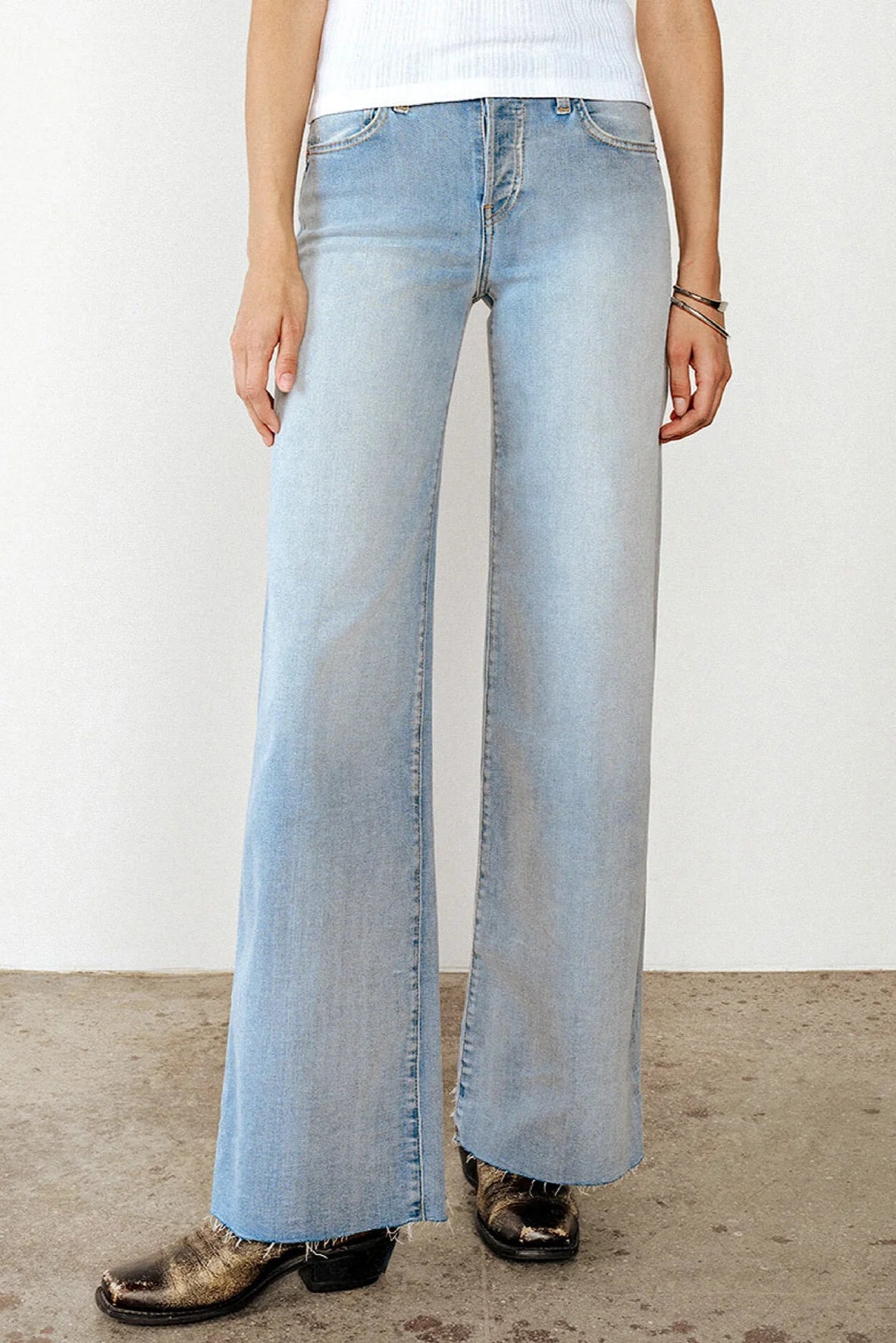 Re/Done Mid Rise Palazzo Denim Jean | Shop Eleanor