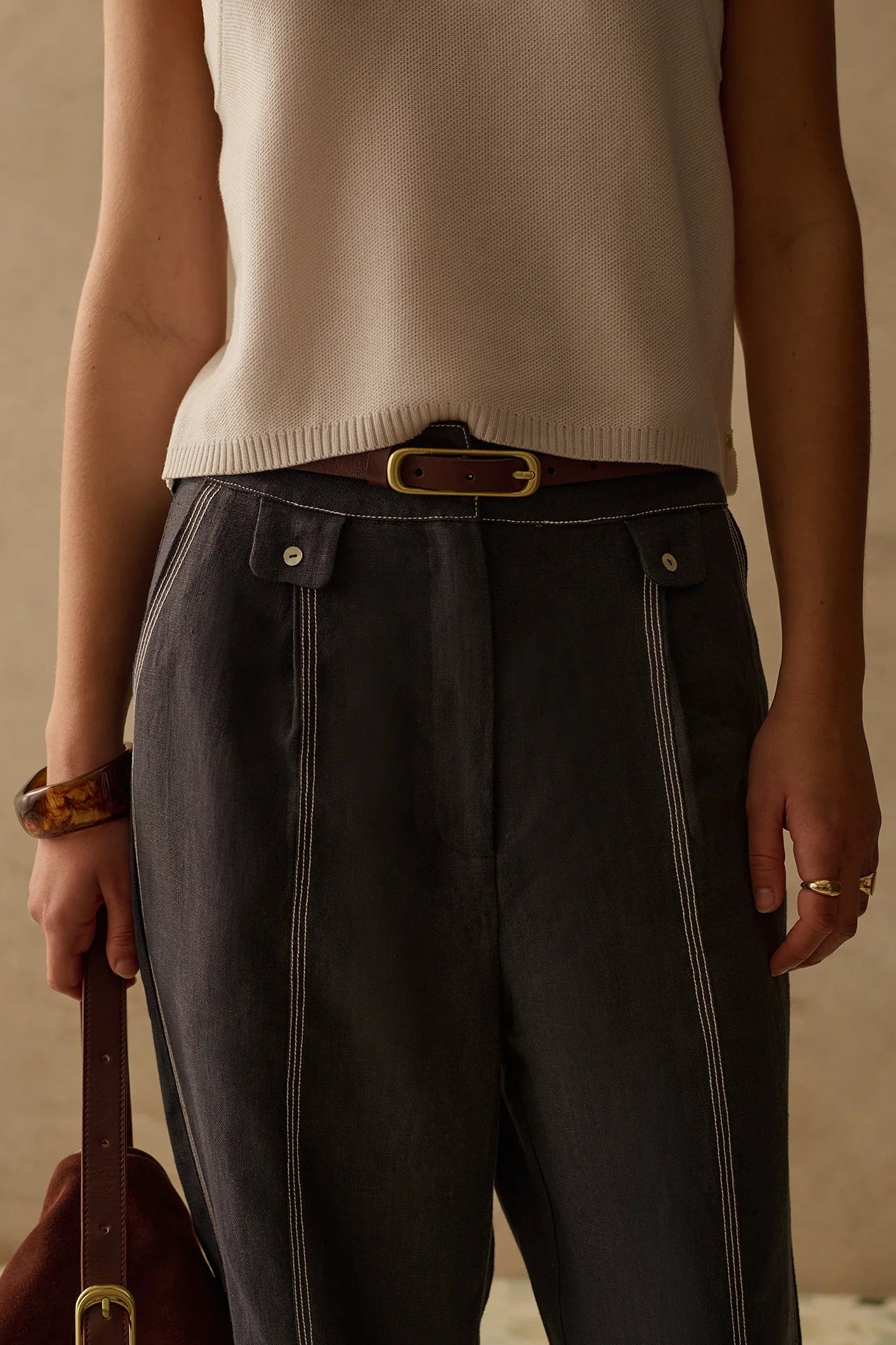 The SANCIA Felina Belt in Cocoa | Shop Eleanor Women's Clothing