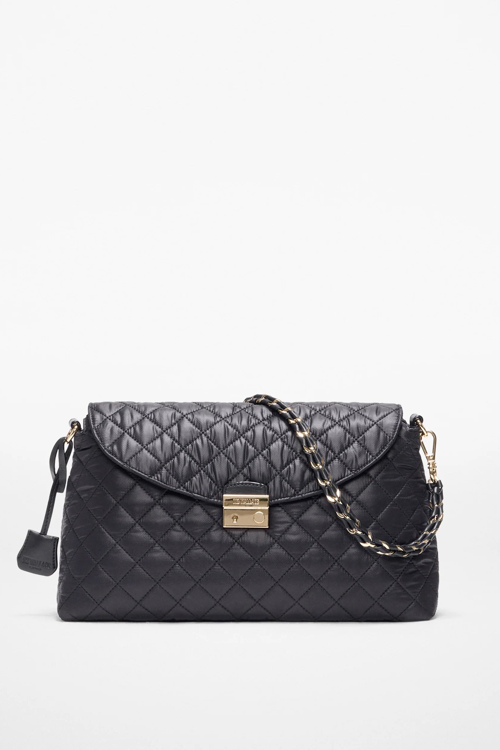 MZ Wallace Crosby Lock Shoulder Bag in Black | Shop Eleanor 