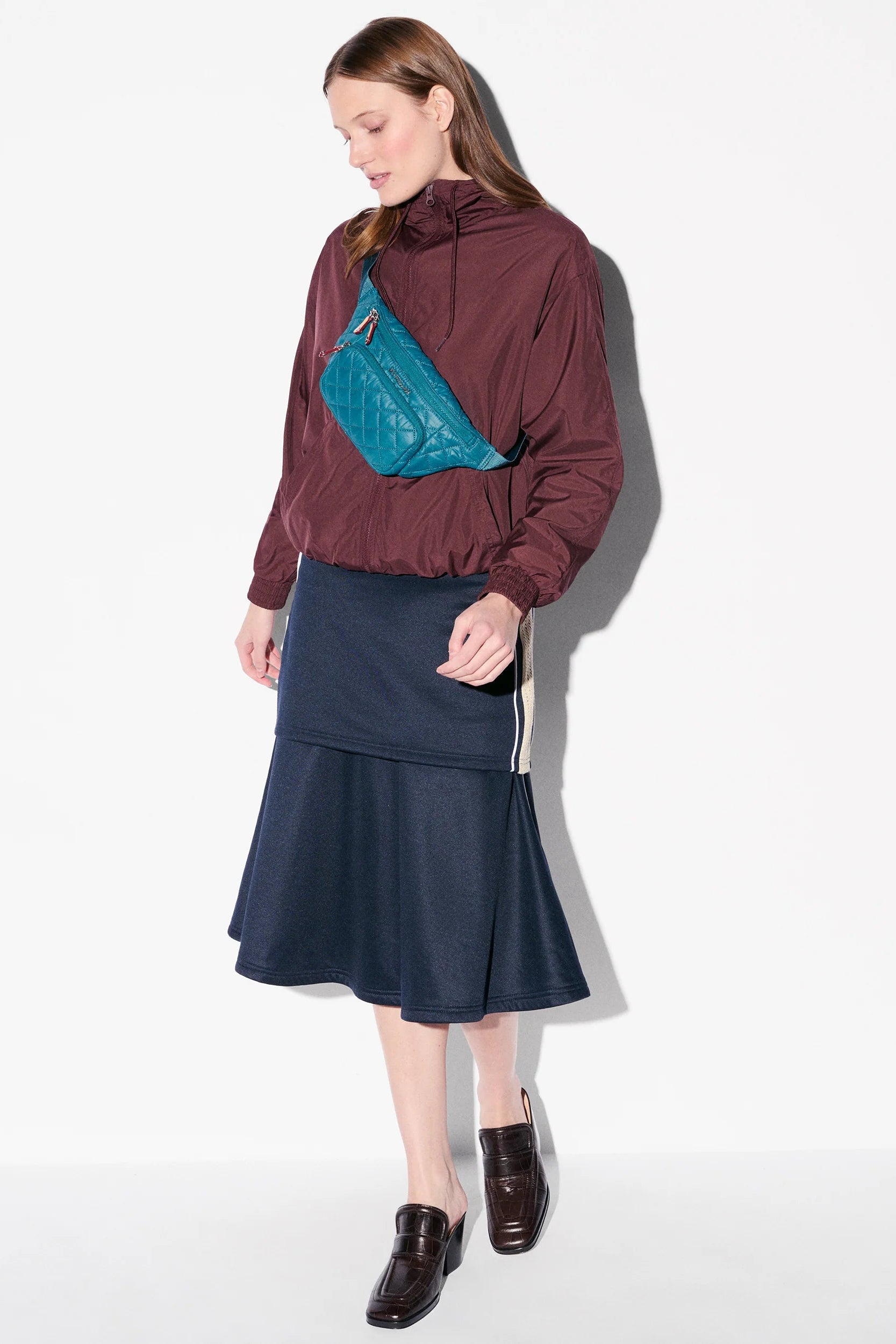 MZ Wallace Small Metro Sling Bag in Teal | Shop Eleanor 