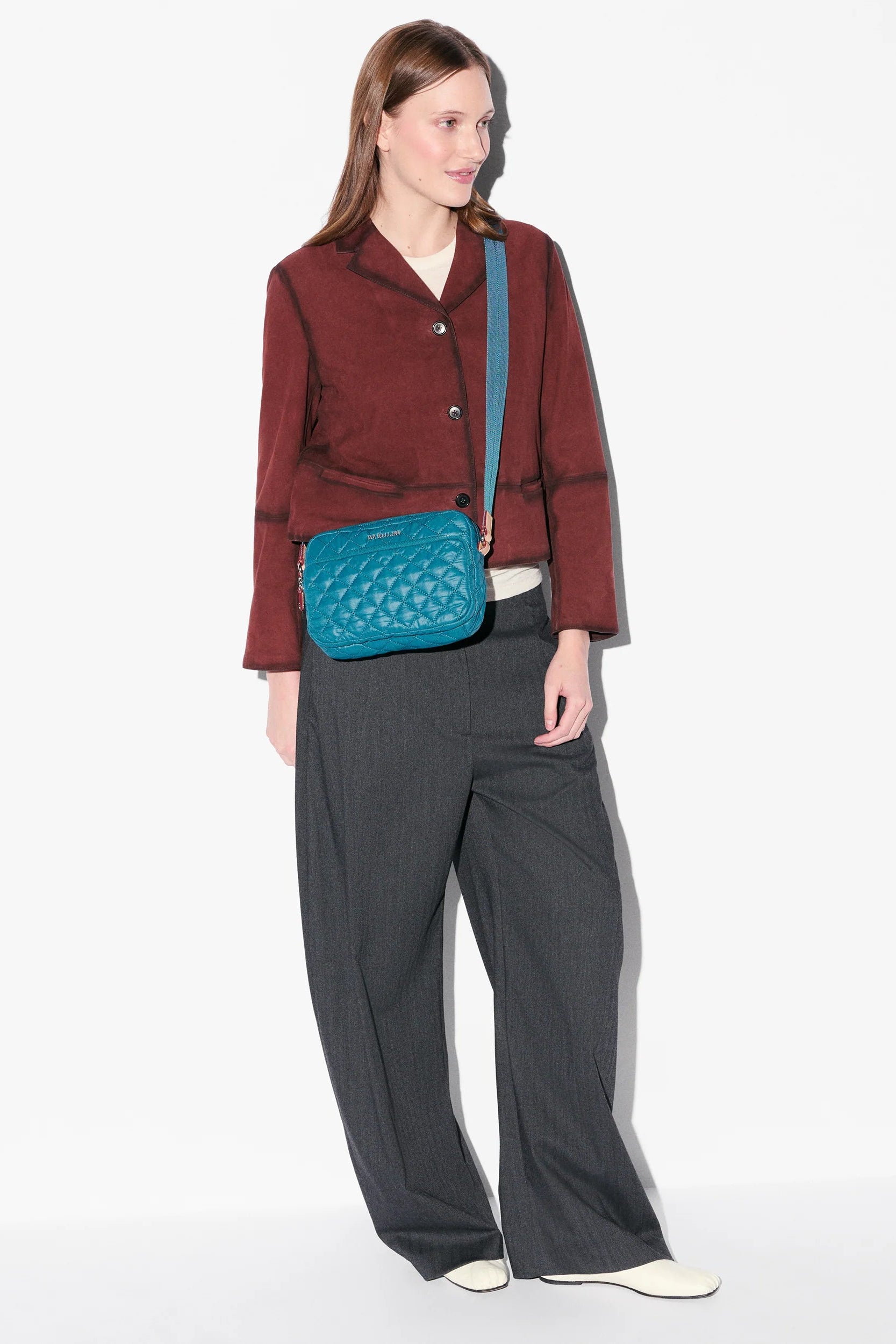 MZ Wallace Small Metro Crossbody Bag in Ocean Blue | Shop Eleanor