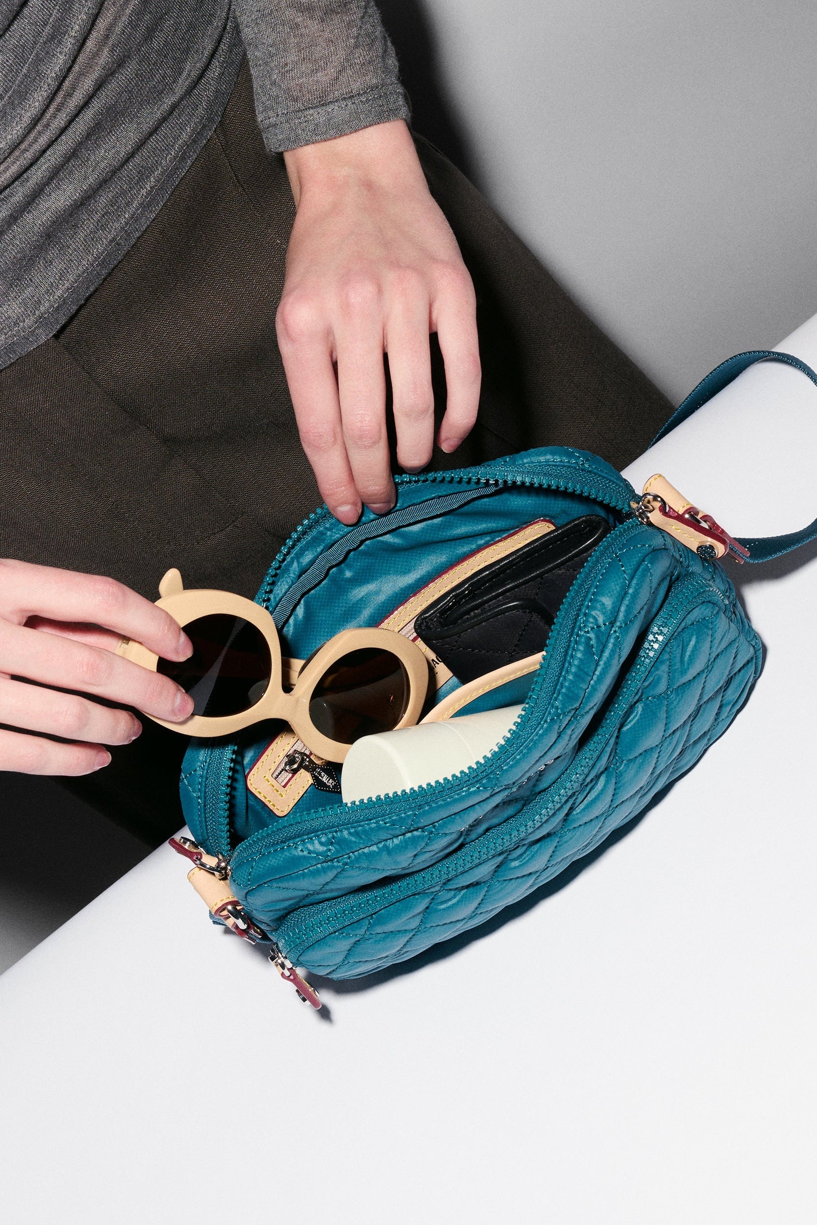 MZ Wallace Small Metro Camera Bag in Pacific | Shop Eleanor