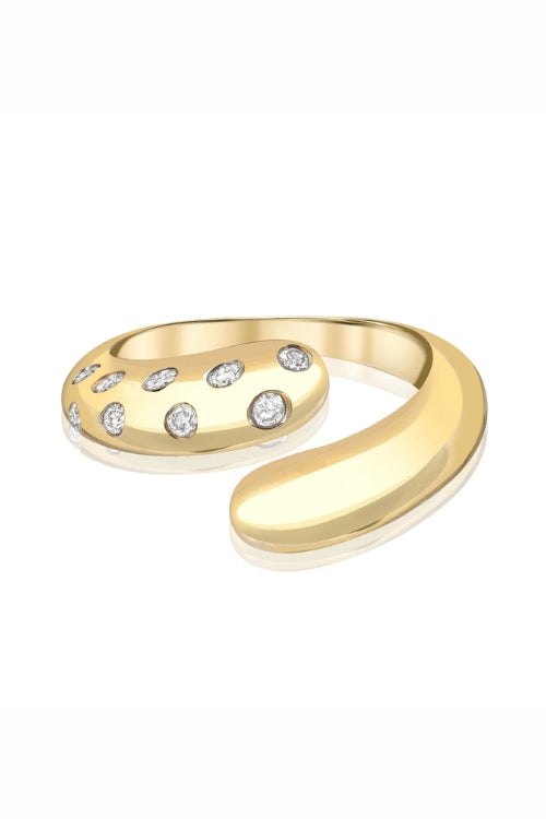 Stacy Nolan Petal Wrap Ring in Scattered Diamonds | Shop Eleanor