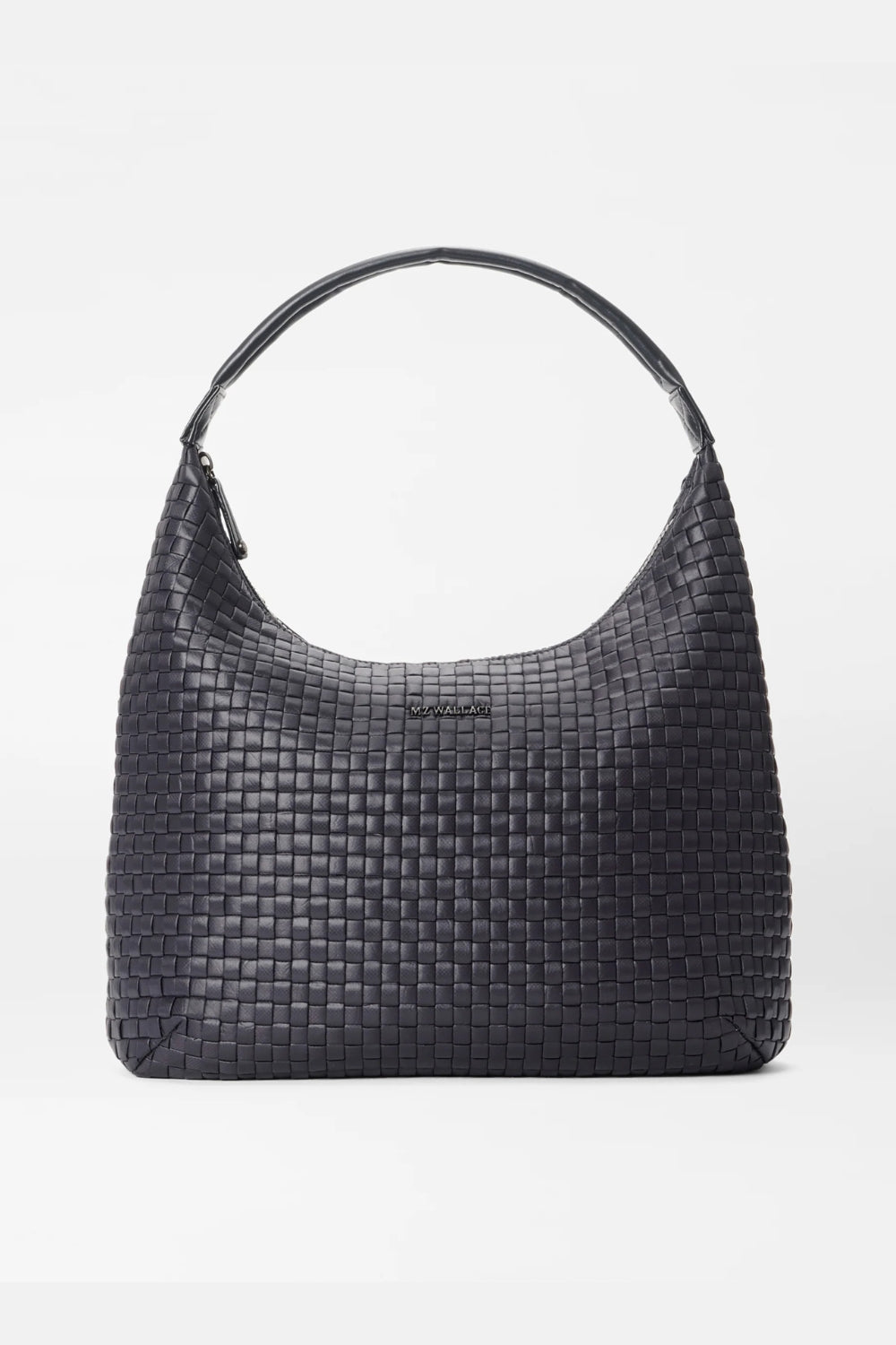 MZ Wallace Large Woven Leather Shoulder Bag in Black | Shop Eleanor