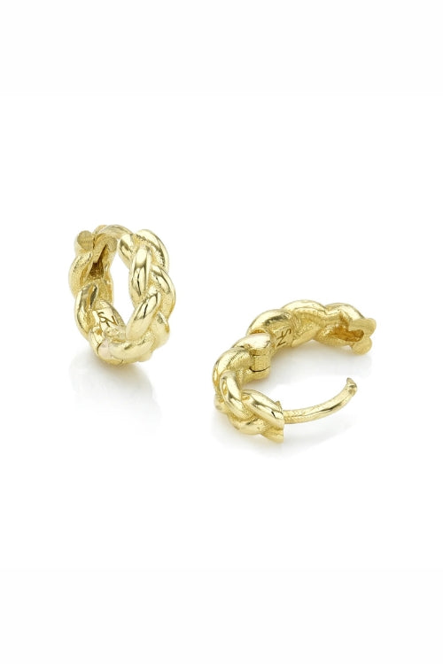 Stacy Nolan Braided Hoops Small in 18k Yellow Gold | Shop Eleanor