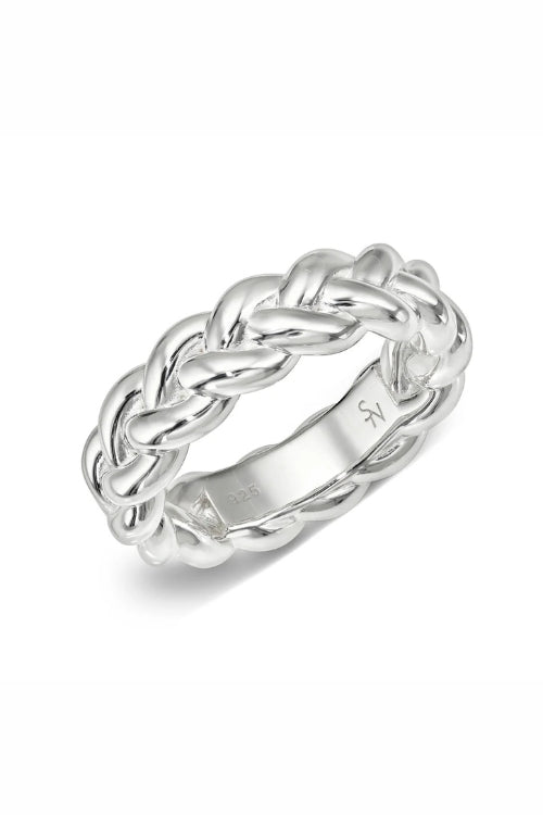 Stacy Nolan Braided Ring Band in Sterling Silver | Shop Eleanor