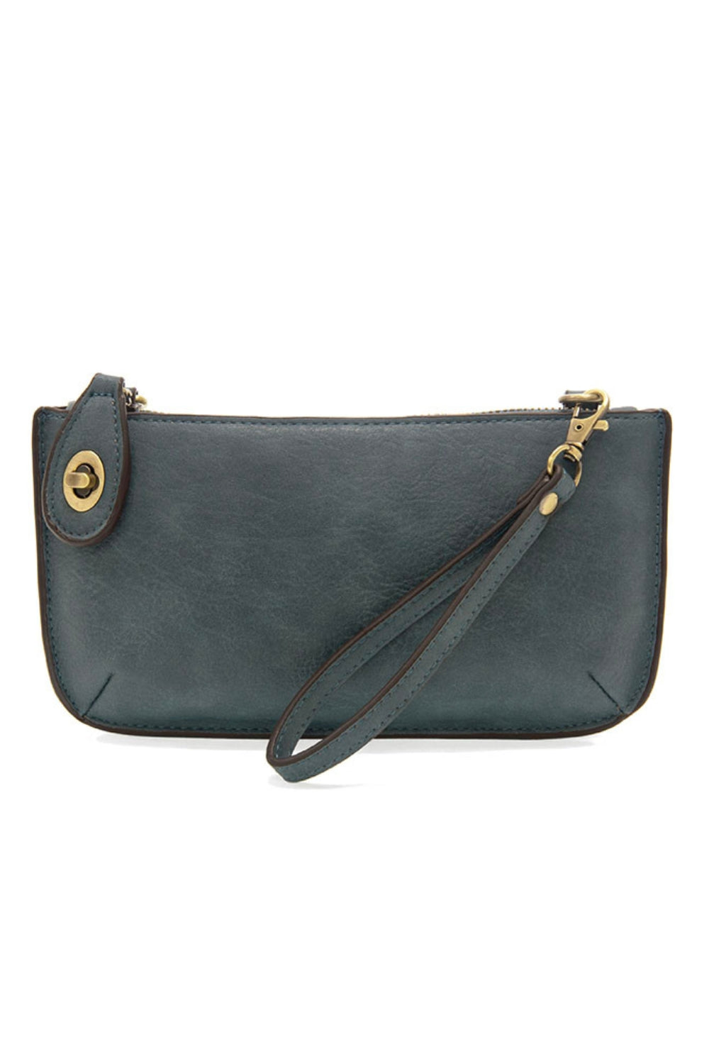 Joy Susan Mini Clutch Crossbody Wristlet in Washed Denim | Shop Eleanor