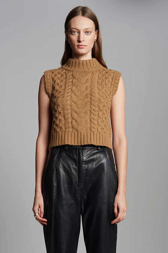 Eleven Six Ada Sweater Tank in Camel | Shop Eleanor - Women's Sweaters