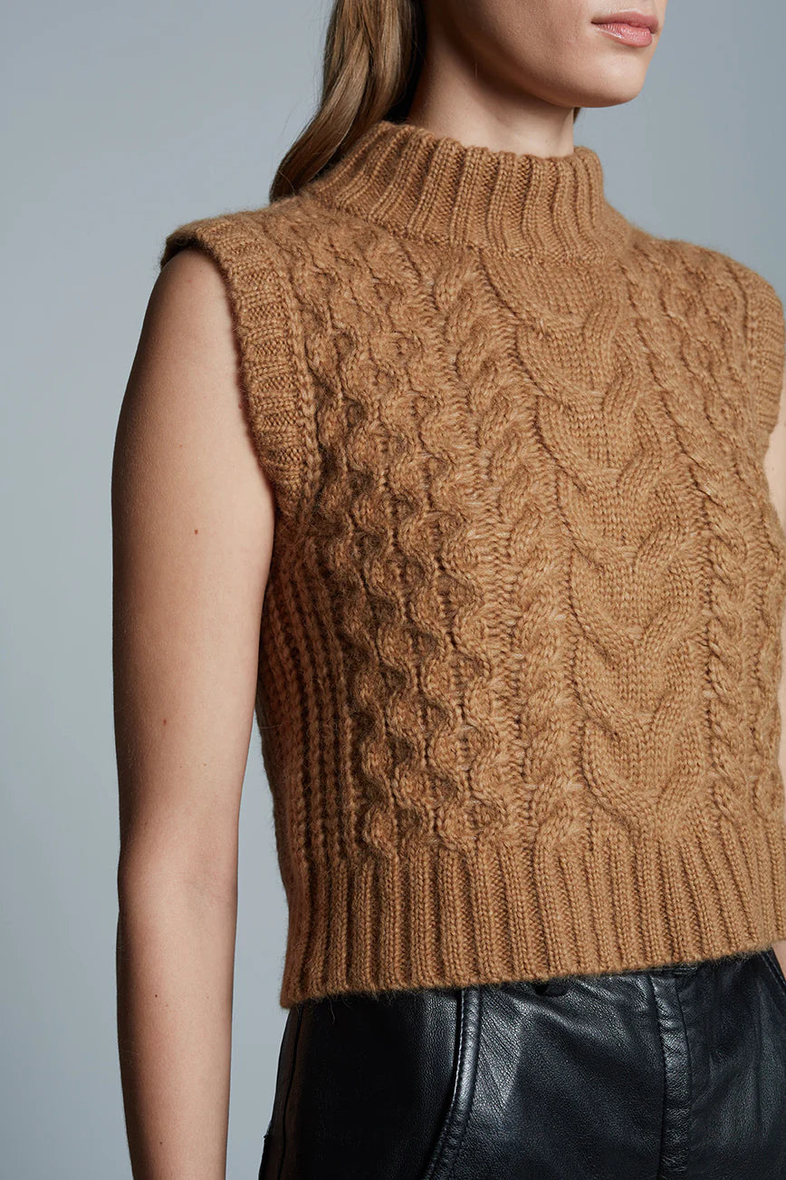 Eleven Six Ada Sweater Tank in Camel | Shop Eleanor - Women's Sweaters