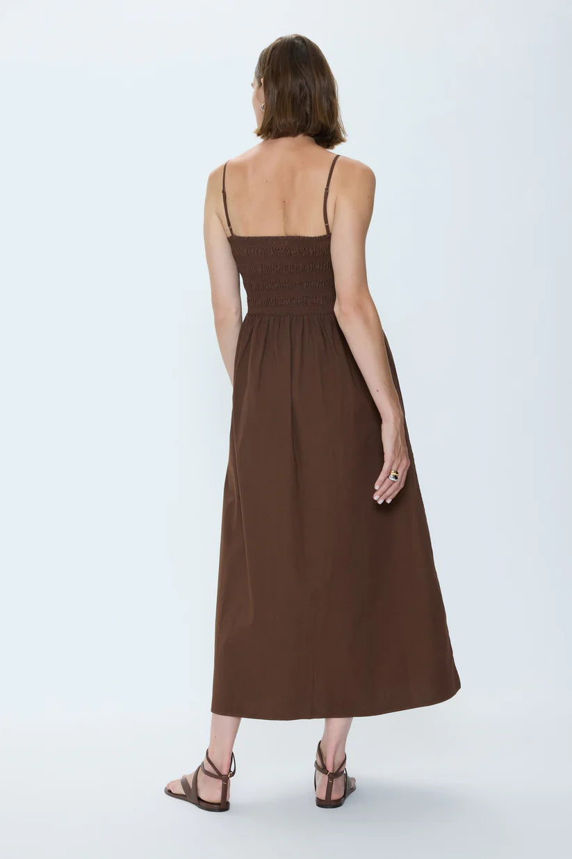 Women's Brown spaghetti strap maxi dress | Shop Eleanor