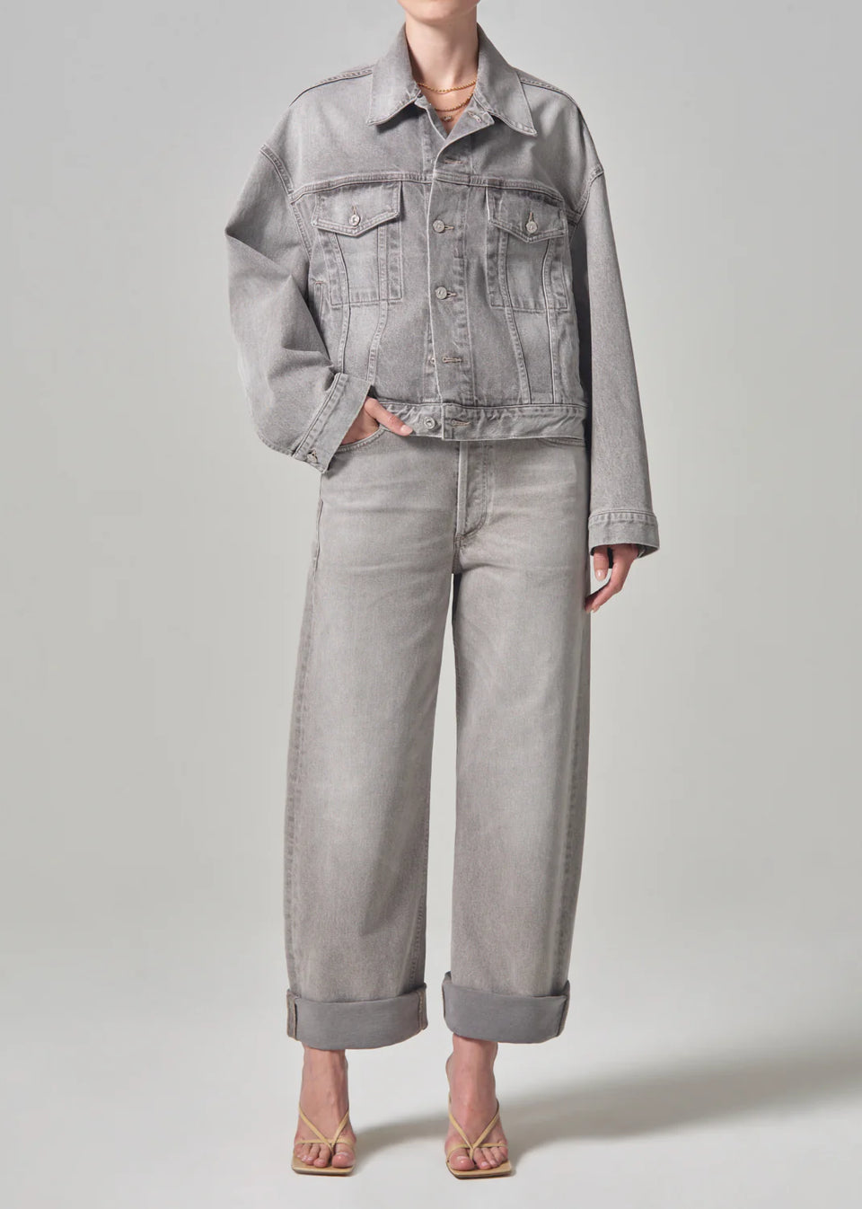 Citizens of Humanity Ayla Baggy Jean in Quartz Grey | Shop Eleanor