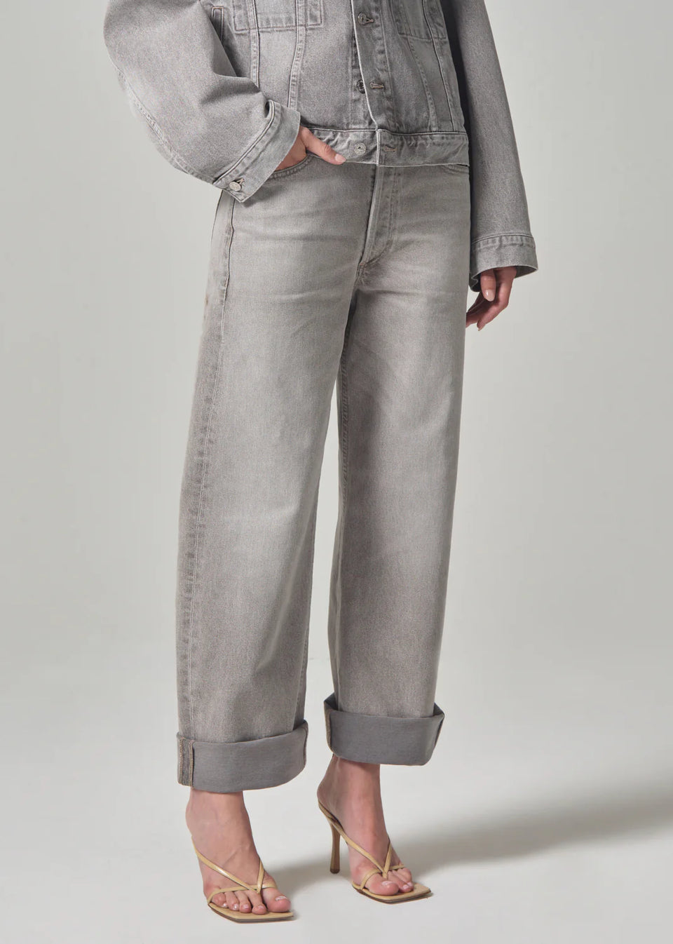 Citizens of Humanity Ayla Baggy Jean in Quartz Grey | Shop Eleanor