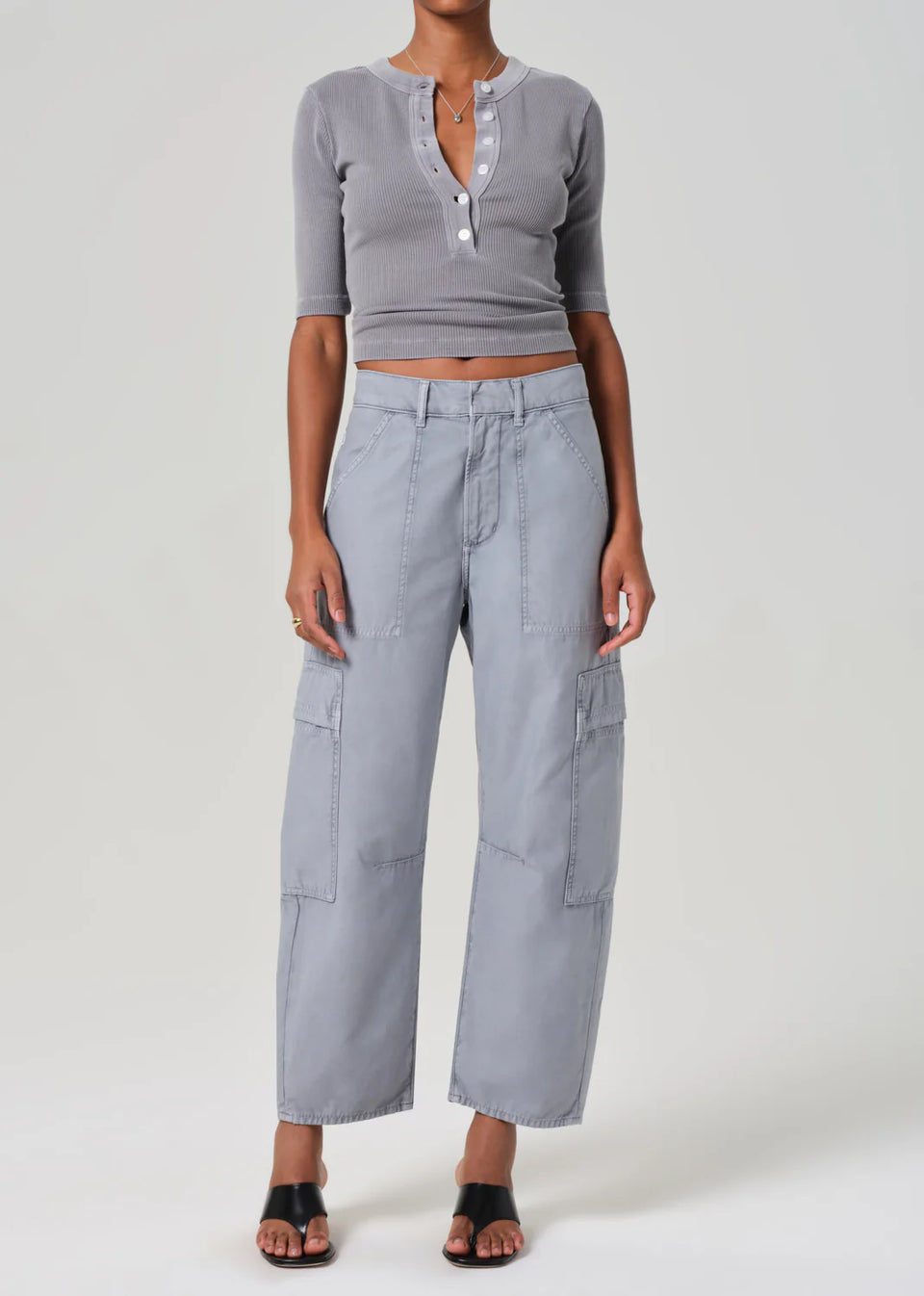 Citizens of Humanity Marcelle Low Slung Cargo Pant in Hematite | Shop Eleanor