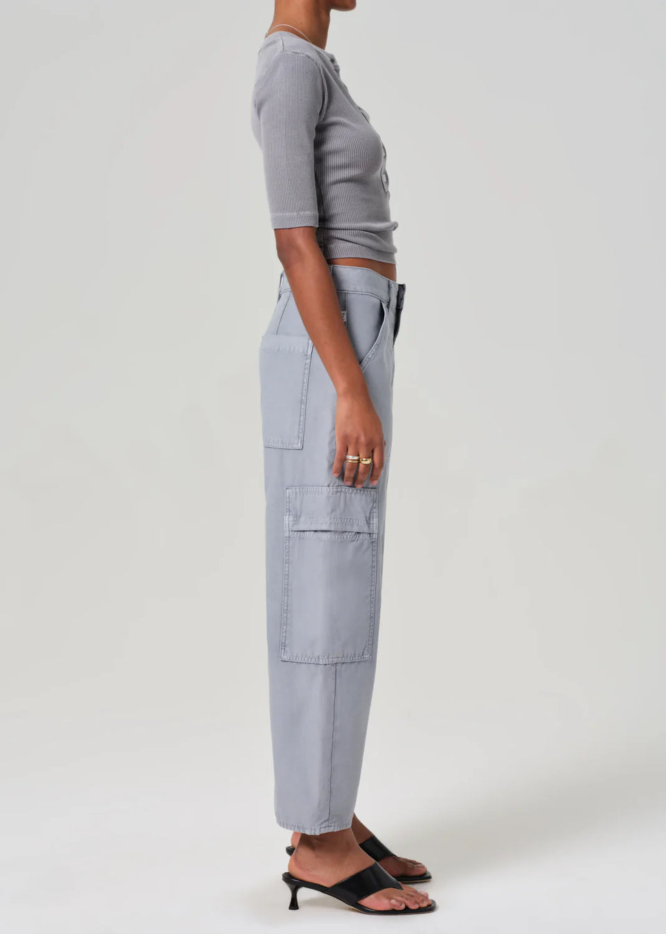 Citizens of Humanity Marcelle Low Slung Easy Cargo Pant in Hematite | Shop Eleanor