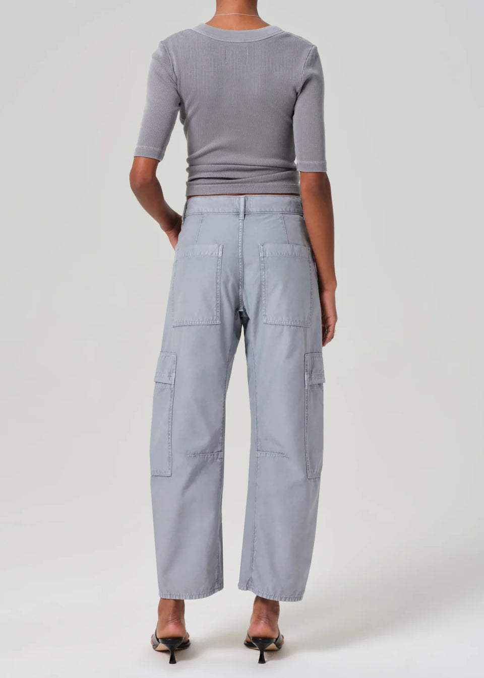 Citizens of Humanity Marcelle Low Slung Easy Pant with Cargo Pockets in Hematite | Shop Eleanor