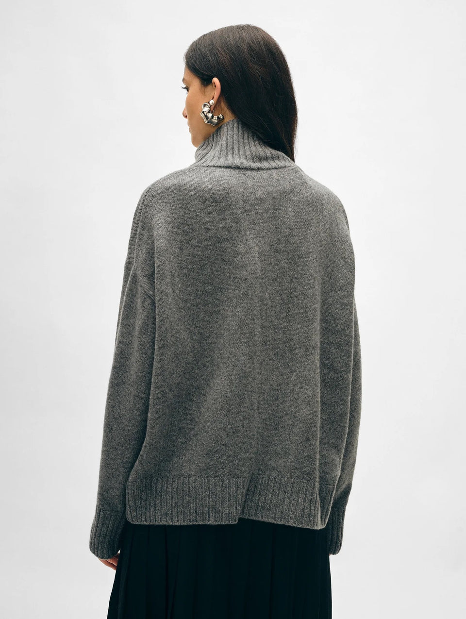 Merino Cashmere Blend Standneck Sweater | Shop Eleanor