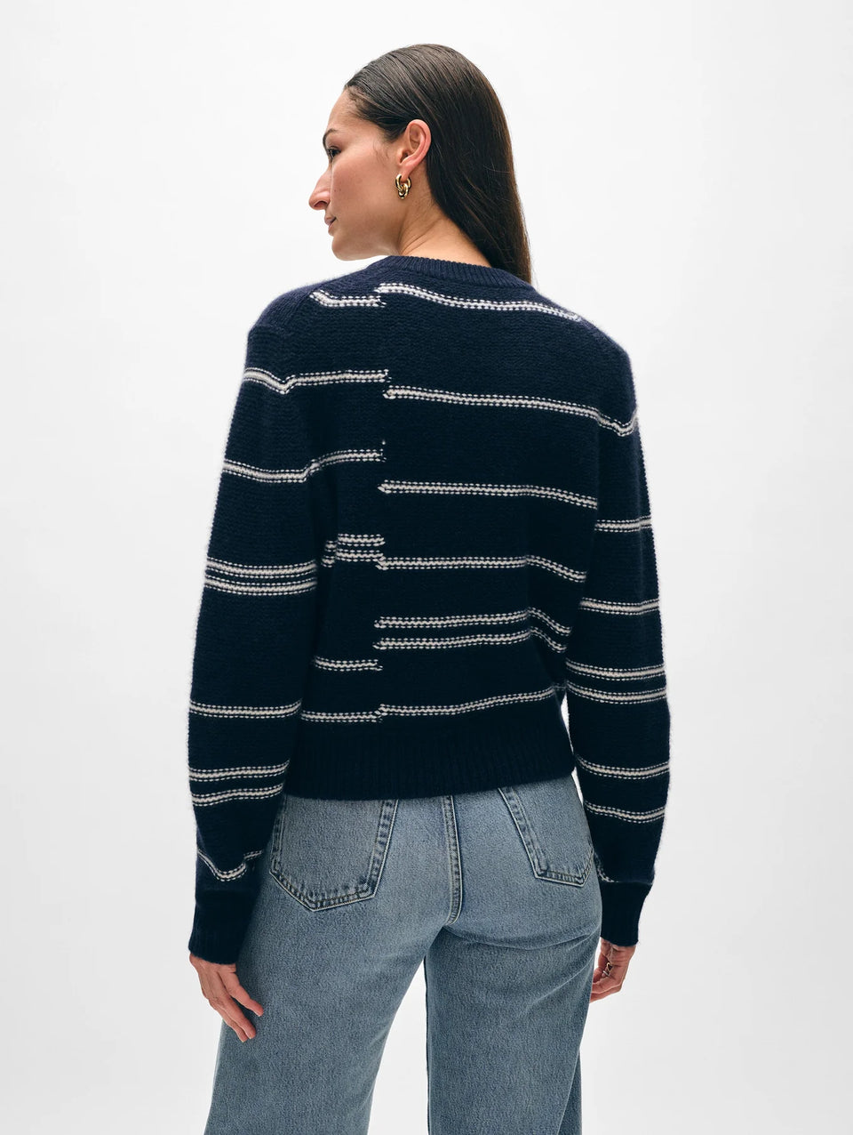 Broken Stripe Crewneck Sweater