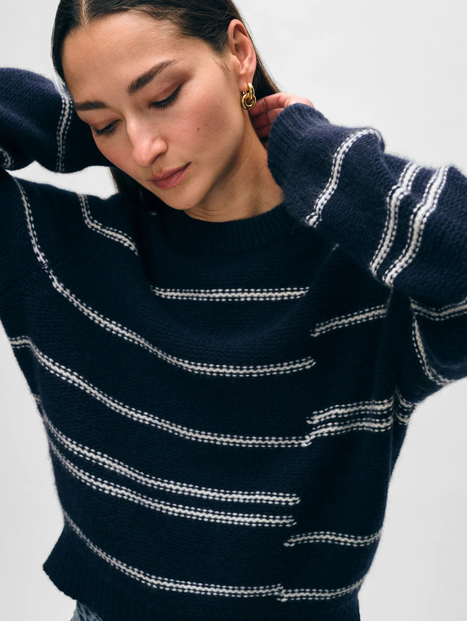 Broken Stripe Crewneck Sweater