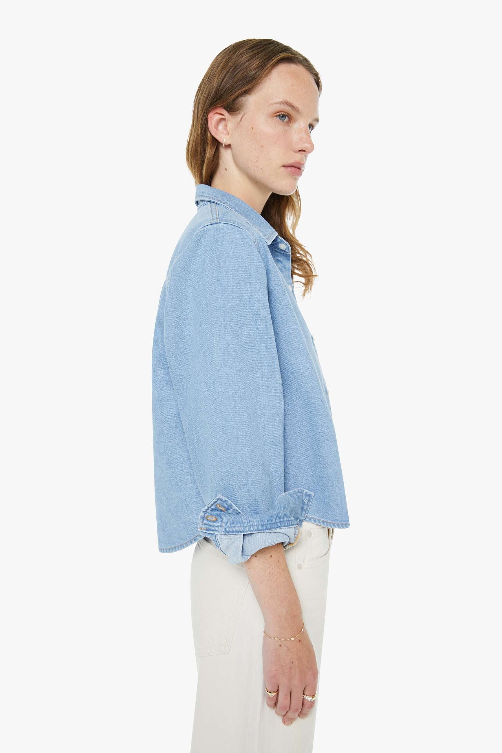 Light Blue MOTHER Denim  Shirt