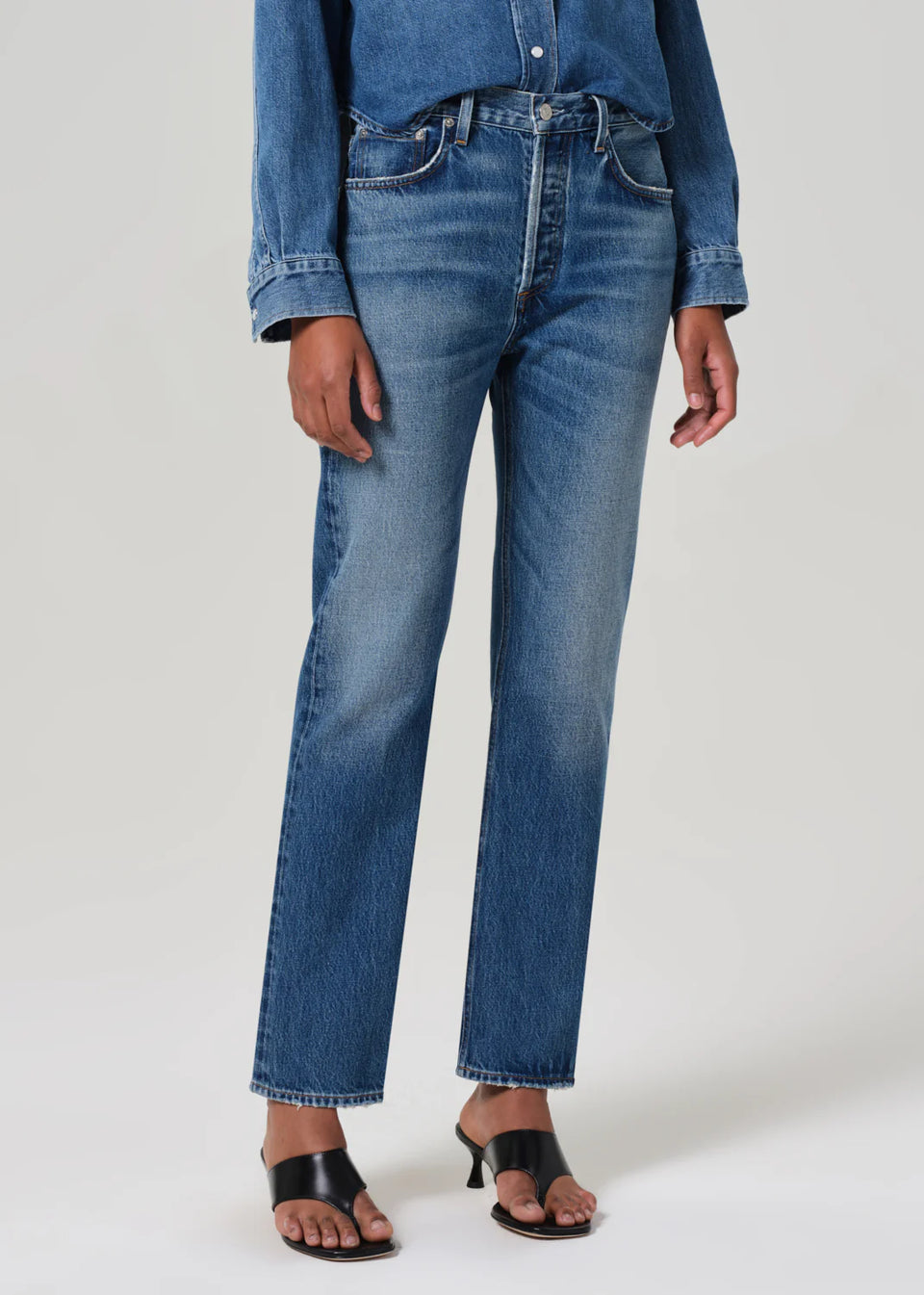 Citizens of Humanity Blaine High Rise Straight Jean Button Fly| Shop Eleanor