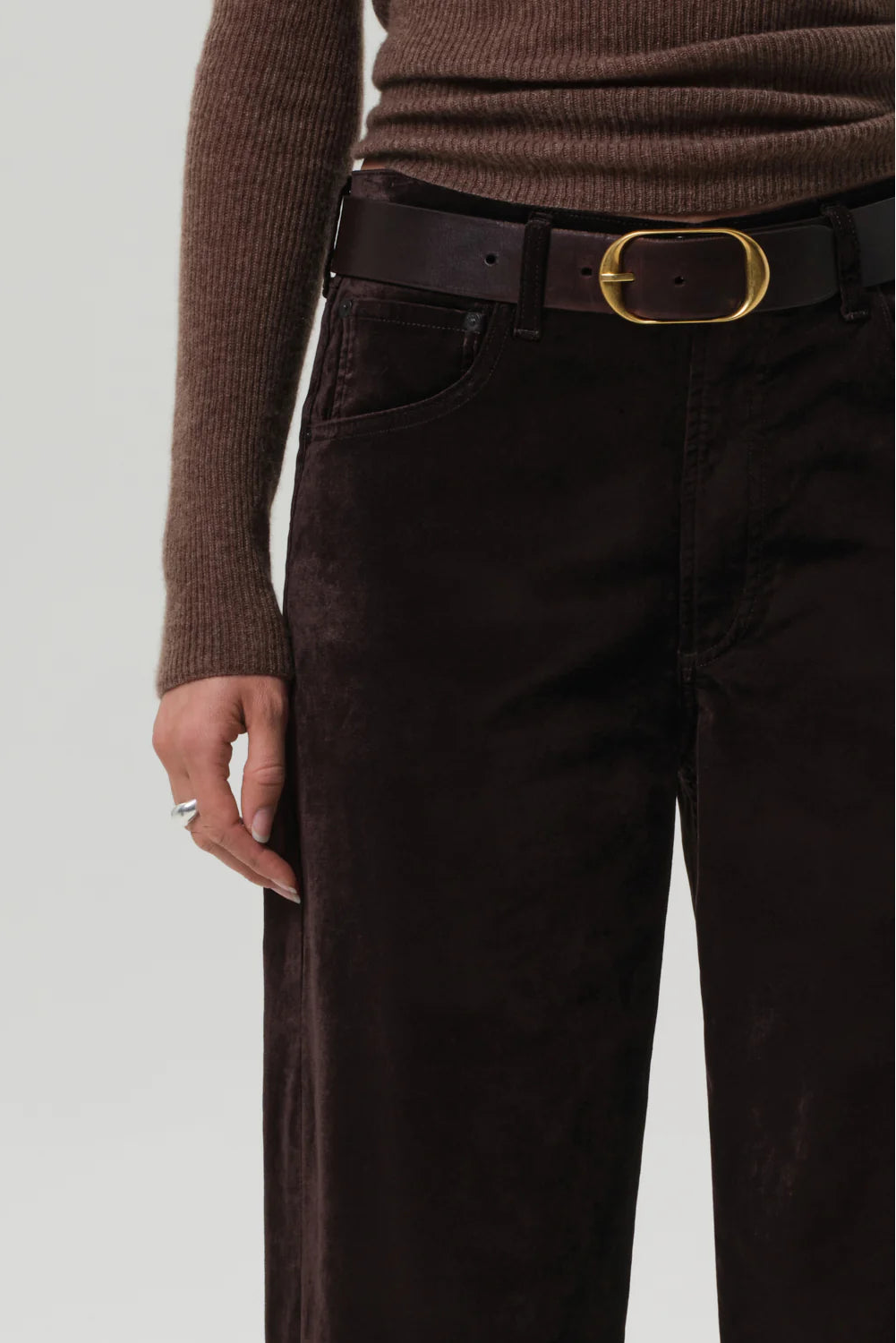 Citizens of Humanity Velvet Ayla Baggy Pant in Espresso | Shop Eleanor