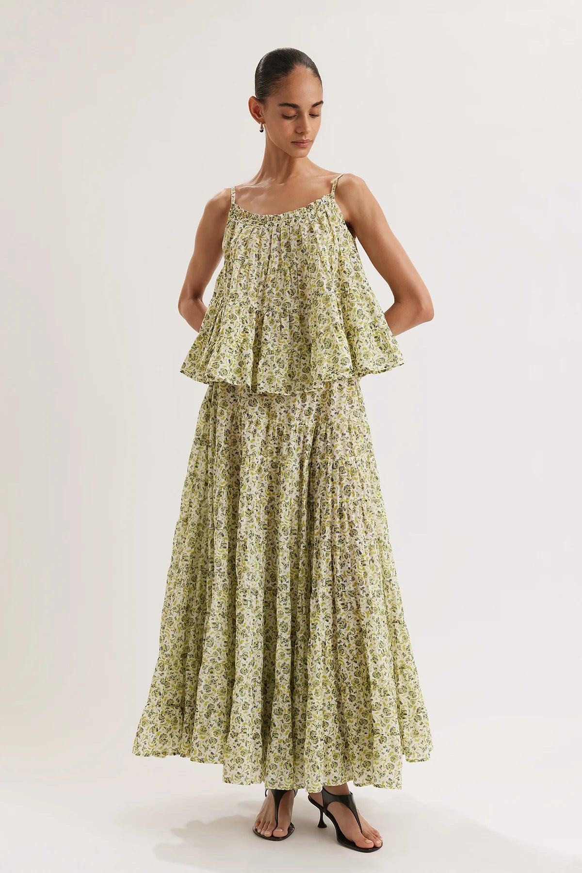 Tie Strap Flowy Top with floral print | Shop Eleanor