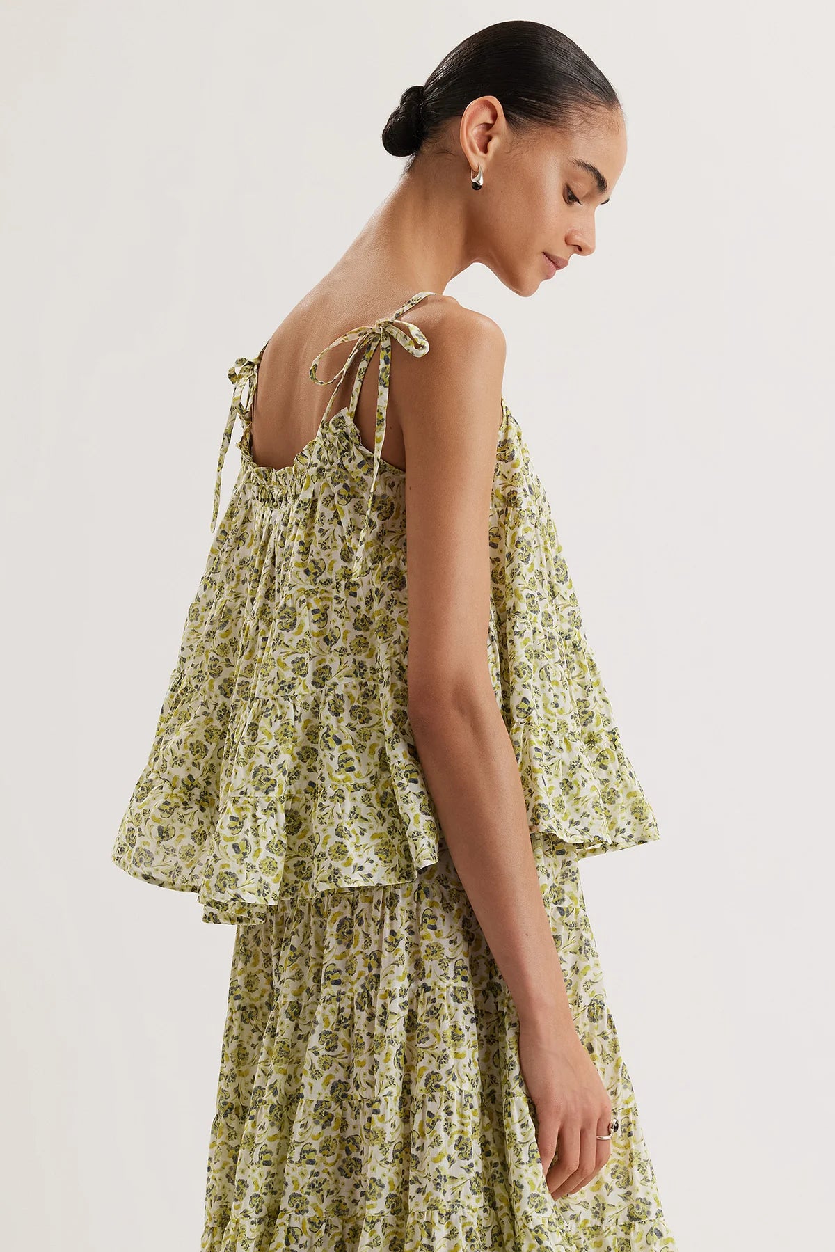 Merlette Saaz Top in Lime Floral Print | Shop Eleanor
