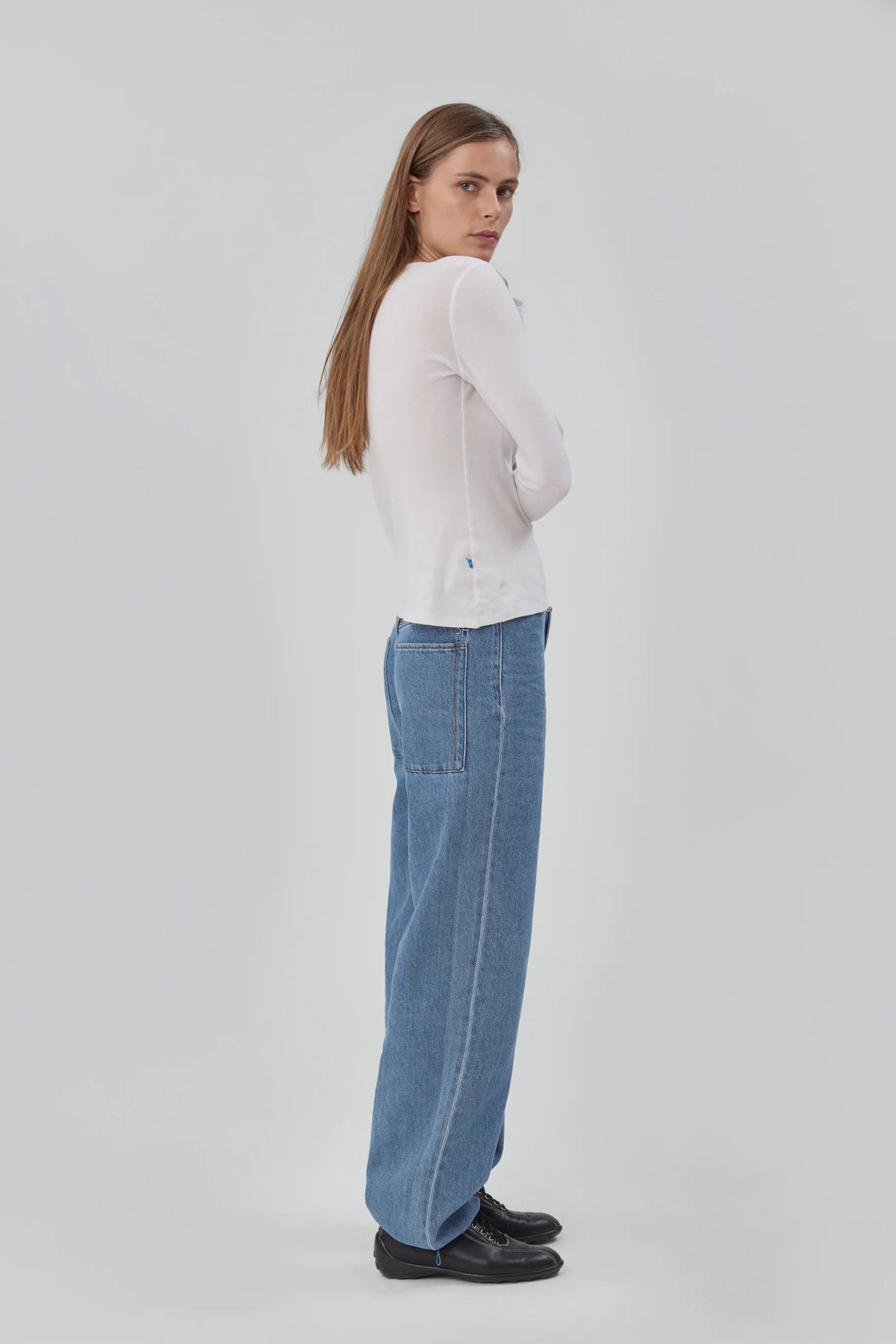 Classic Straight Leg Blue Jeans | Shop Eleanor