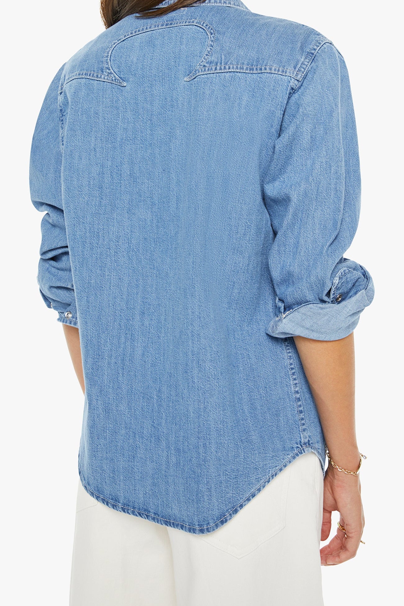 The Mother Denim Gallop Exes Shirt in Playing for Keeps | Shop Eleanor 