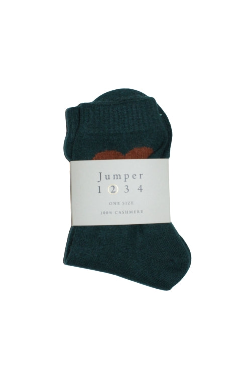 Jumper 1234 Heart Cashmere Socks in Sacramento/Brown | Shop Eleanor - Women's Online Luxury Clothing and Accessory Boutique