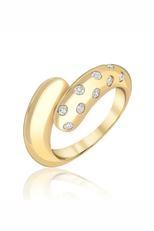 Stacy Nolan Petal Wrap Ring in Scattered Diamonds | Shop Eleanor
