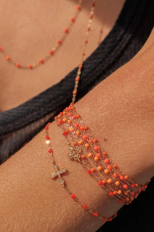 Gigi Clozeau Classic Bracelet 6.7" in Orange | Shop Eleanor