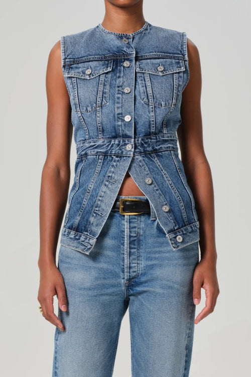 Citizens of Humanity Idalene Denim Vest in Terrace | Shop Eleanor