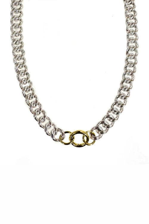 Stacy Nolan Orbit Curb Chain Mixed Metal Necklace | Shop Eleanor - Women's High-end Jewelry in Louisville, CO