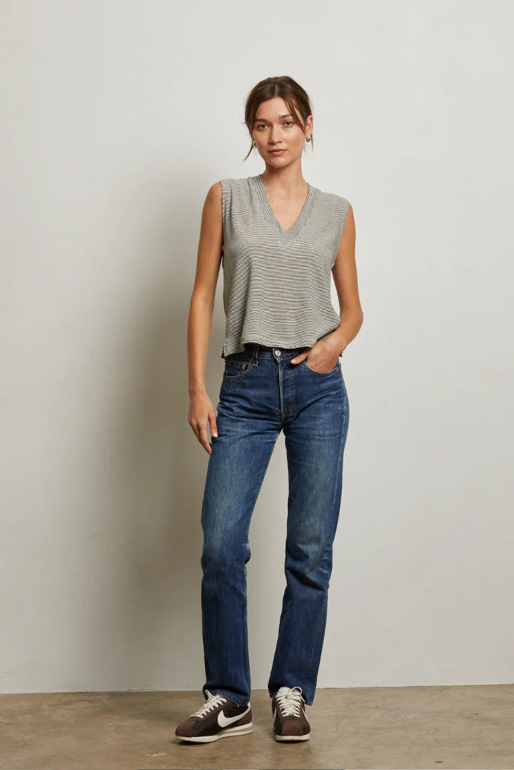 perfect white tee Lucy Black and White Stripe Tank | Shop Eleanor - Women's Luxury Casual Clothing Boutique