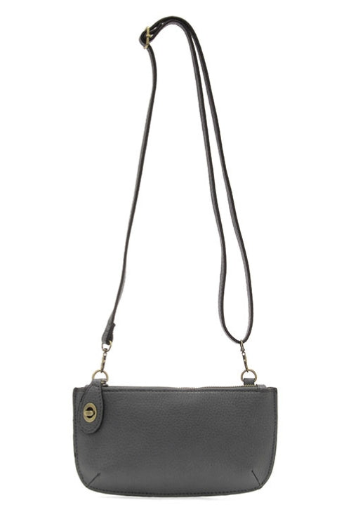 Joy Susan Faux Leather Mini Clutch Crossbody Wristlet in Shadow Grey | Shop Eleanor