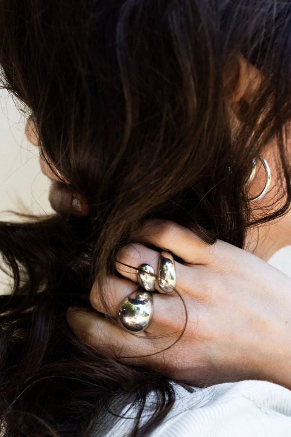 Stacy Nola Petal Wrap Ring XL in Silver | Shop Eleanor - Women's Luxury