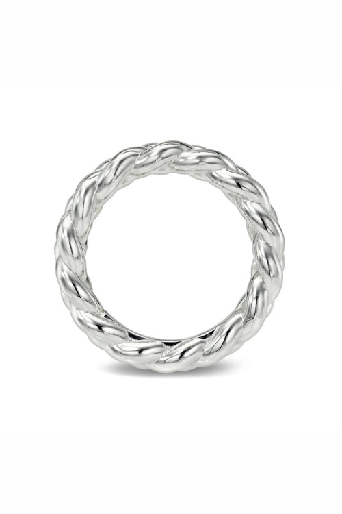 Stacy Nolan Braided Ring Band in Sterling Silver | Shop Eleanor