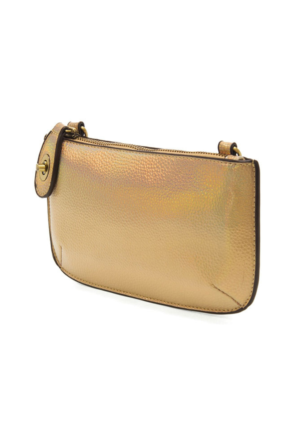 Joy Susan Mini Clutch Crossbody in Gold Holographic | Shop Eleanor