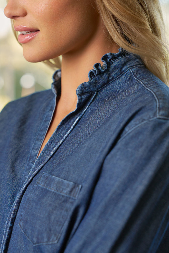 Frank & Eileen Ruffle Collar Eileen Button-up | Shop Eleanor