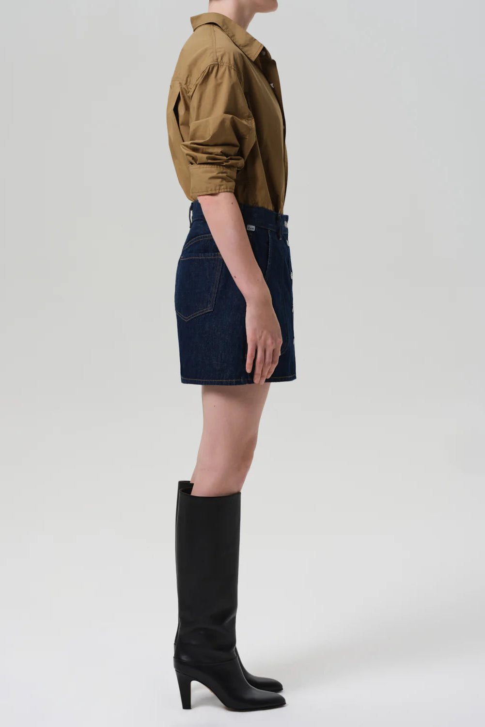 ★FRITUR★ Curved Dot Pocket Skirt Navy Citizens of Humanity Curved Pocket Mini Skirt | Shop Eleanor