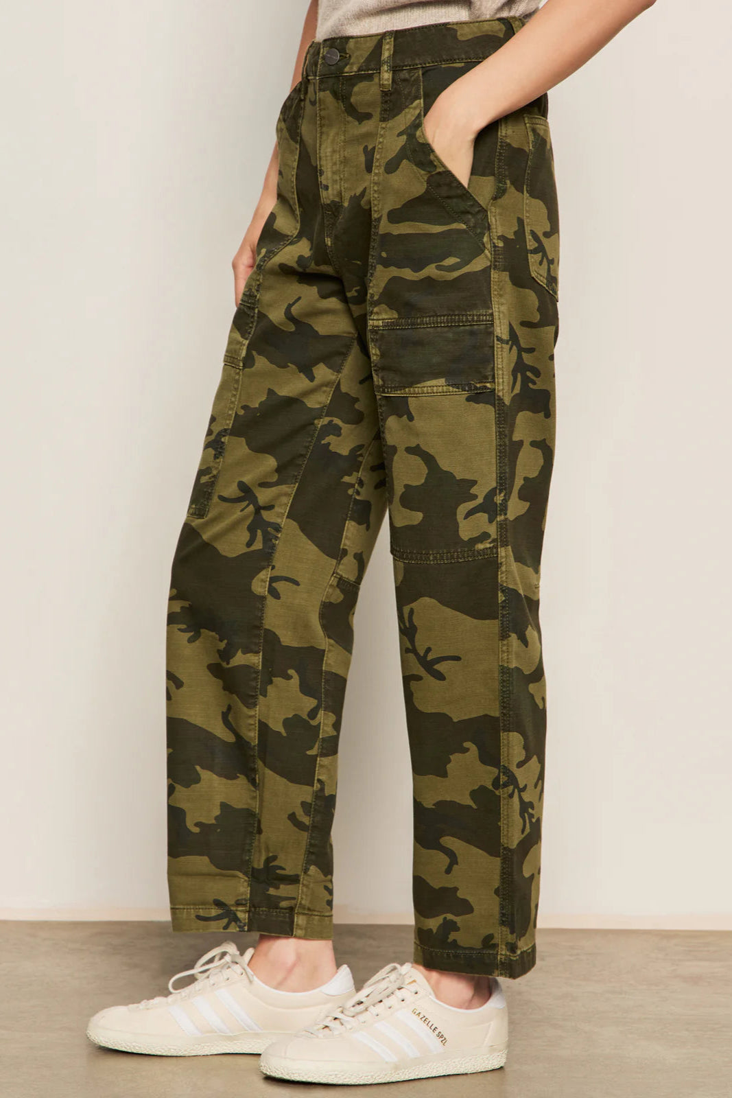 The Sanctuary Boyfriend Camo Print Barrel Leg Relaxed Fit Pant | Shop Eleanor - Women's Clothing Boutique in Louisville